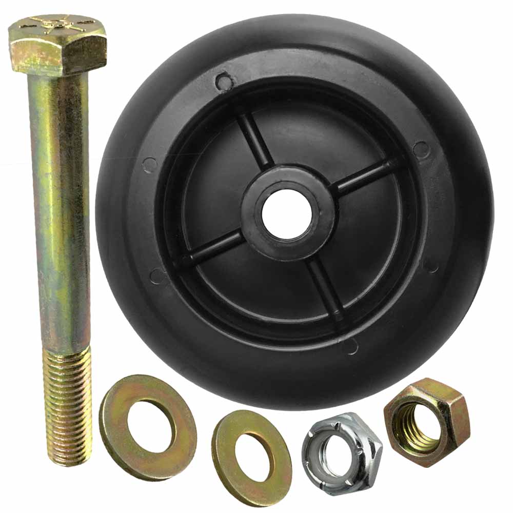 Deck Wheel and Hardware kit for Hustler 788166 5" x 2-3/4" Bore 1/2" Made in USA