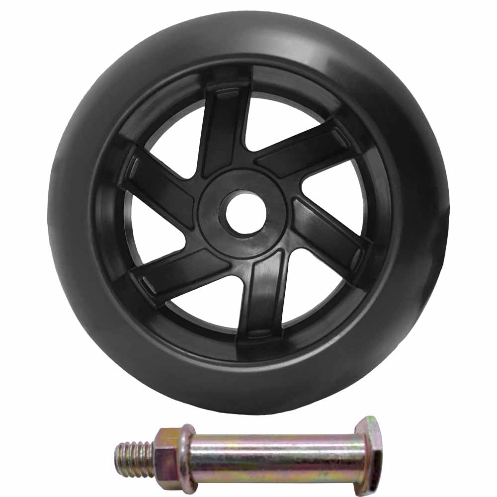 Deck Wheel and Hardware kit 5" x 1 7/8" Bore 1/2" for Husqvarna 589527401 Made in USA