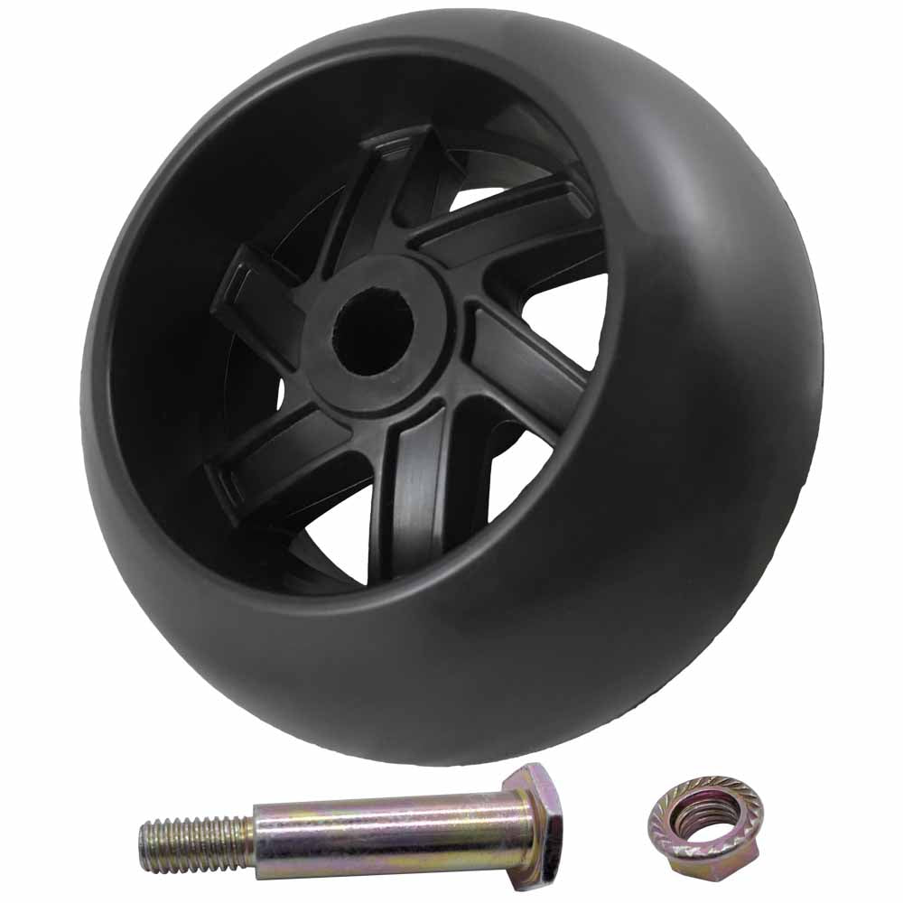 Deck Wheel and Hardware kit 5" x 1 7/8" Bore 1/2" for Husqvarna 589527401 Made in USA