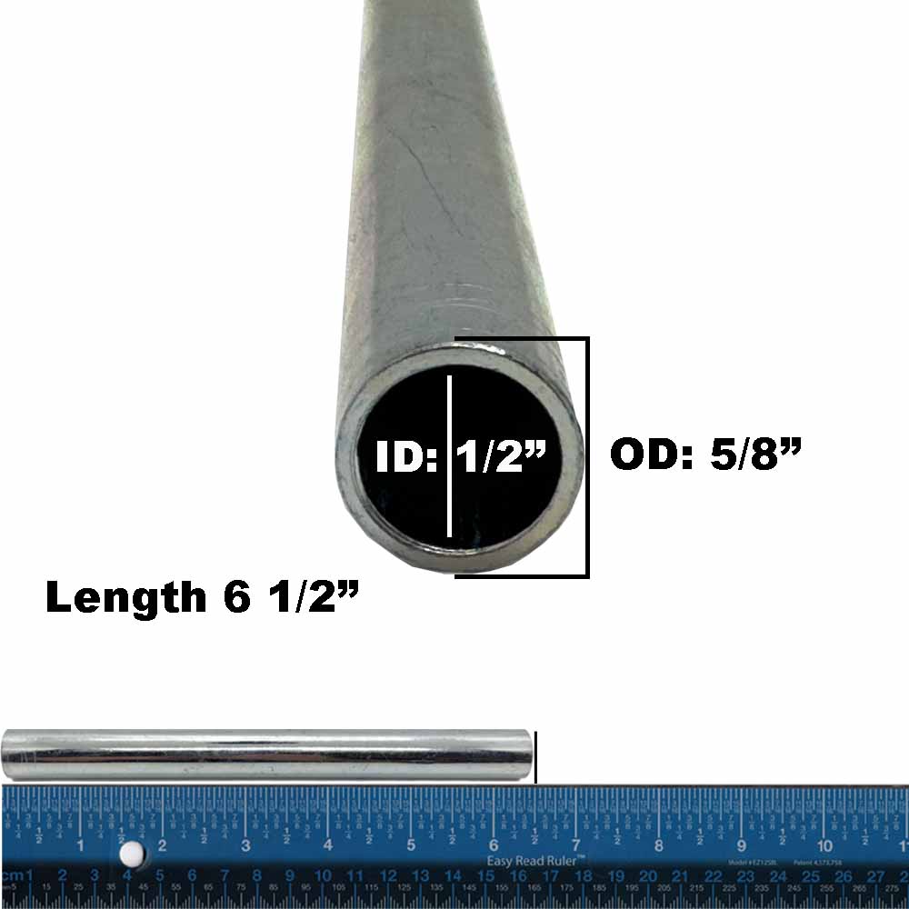Spanner Bushing For Gravely, Ariens 00473800 ID 1/2" OD 5/8" Length 6 1/2"