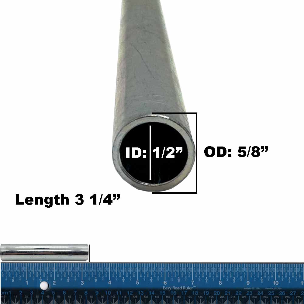 Spanner Bushing For Gravely, Ariens 00473700 ID 1/2" OD 5/8" Length 3 1/4"