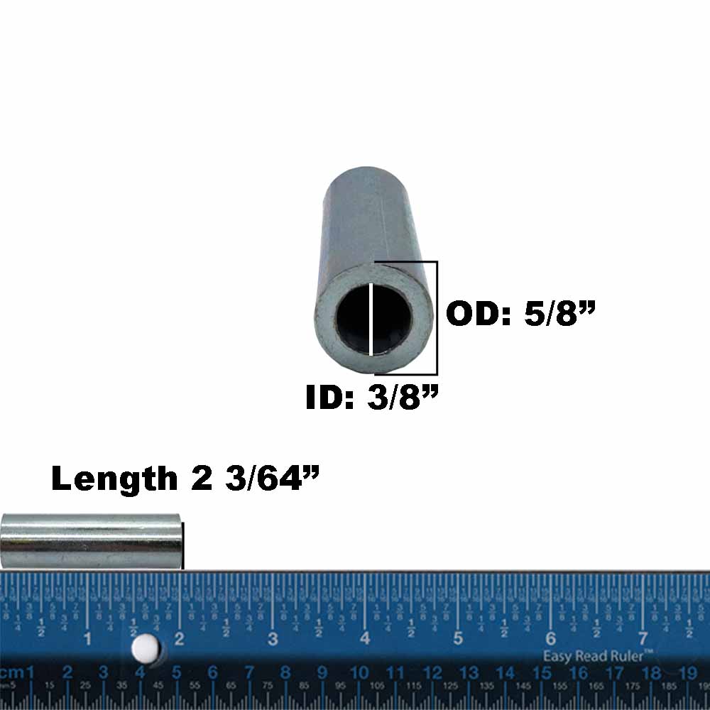 Spanner Bushing for Grasshopper 902284 ID 3/8" OD 5/8" L 2 3/64"