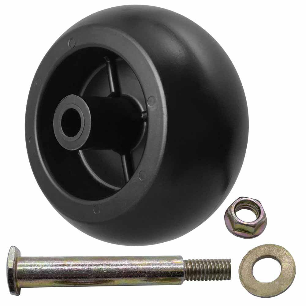 Deck Wheel and Hardware kit for Husqvarna 532133957 596434404 5" x 2-3/4" Bore 1/2" Made in USA