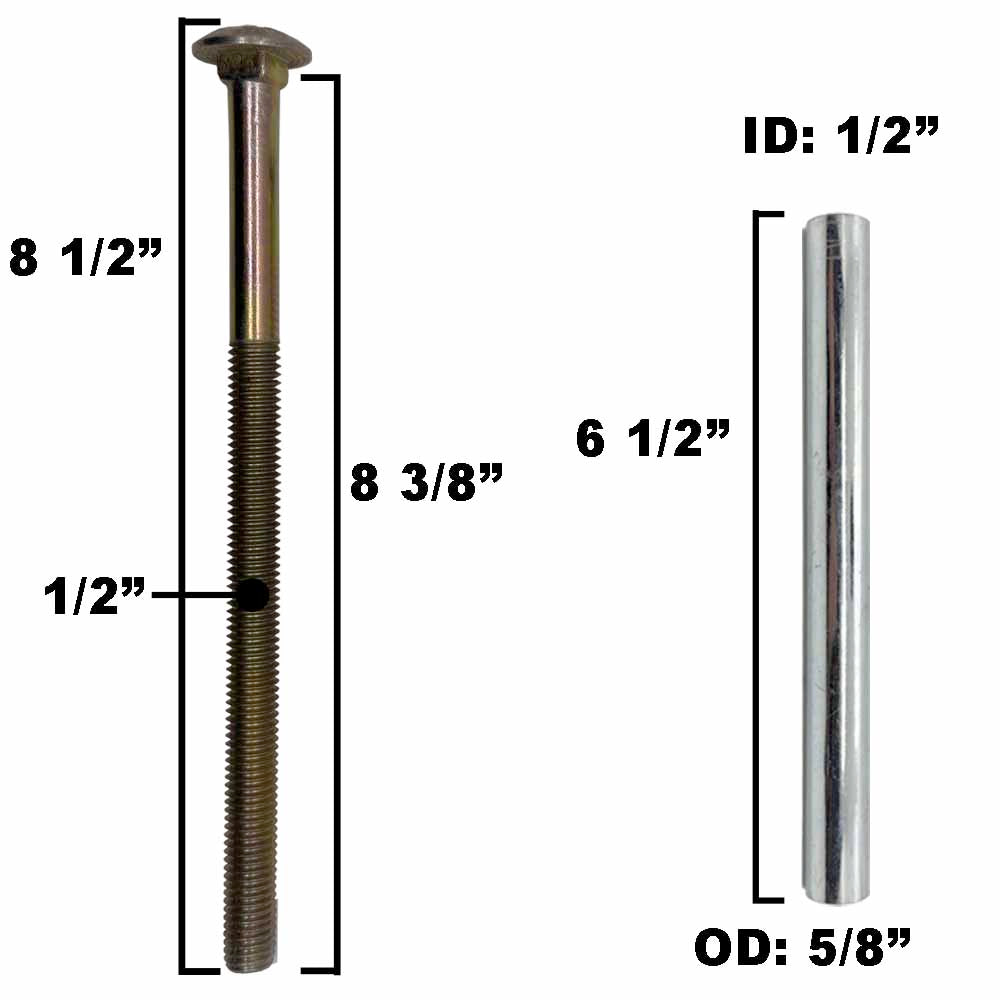 Deck Wheel and Hardware kit for Ariens Gravely 03905900 00473800 06200321 5" x 2-3/4" Bore 5/8" Made in USA