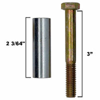 Deck Roller and Hardware kit 3" x 2" Bore 5/8" for Grasshopper 426122 902284 243365 Made in USA