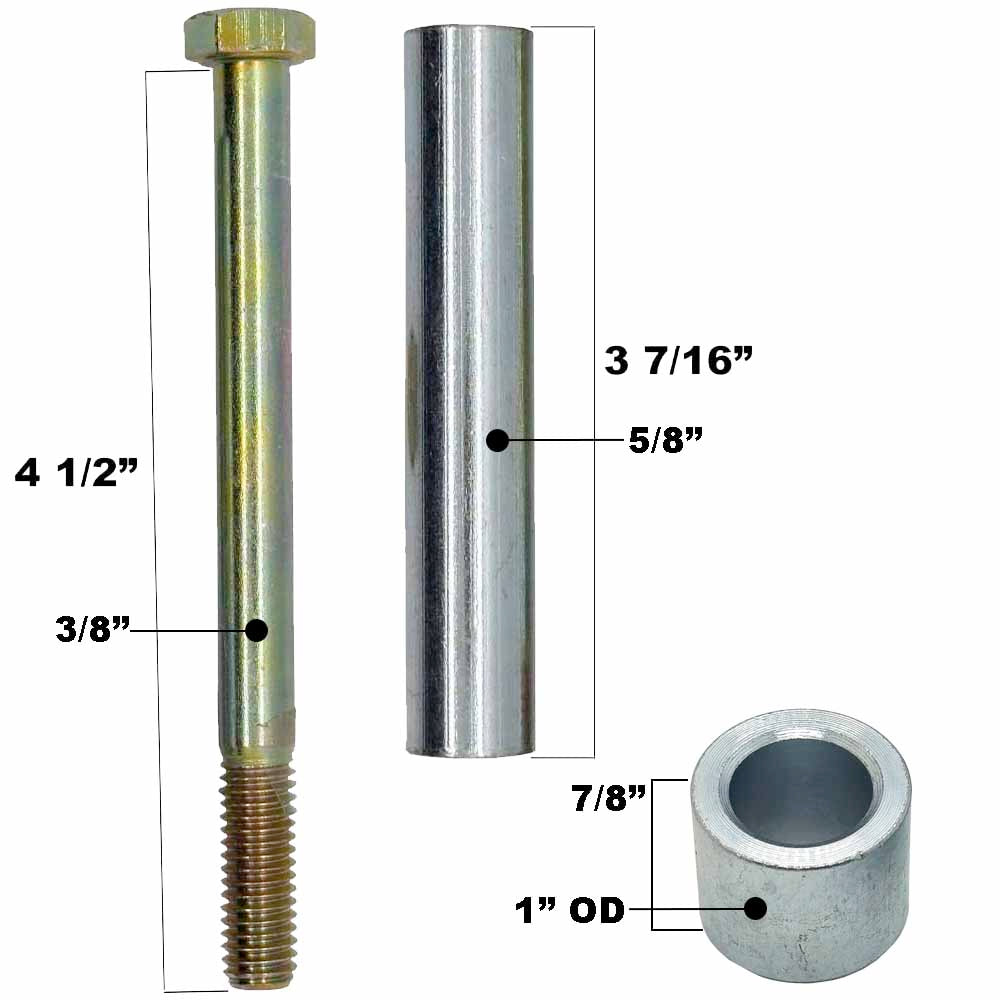 Deck Wheel and Hardware kit  for Toro  1-603299 98-7912 323-23 98-7913 5" x 2-3/4" Bore 5/8" Made in USA