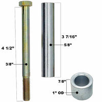 Deck Wheel and Hardware kit  for Toro  1-603299 98-7912 323-23 98-7913 5" x 2-3/4" Bore 5/8" Made in USA