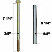 Deck Wheel and Hardware kit  for Toro Exmark 1-603299 98-5967 108-5388 5" x 2-3/4" Bore 5/8" Made in USA