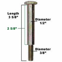 Deck Wheel and Hardware kit for Husqvarna 532133957 596434404 5" x 2-3/4" Bore 1/2" Made in USA